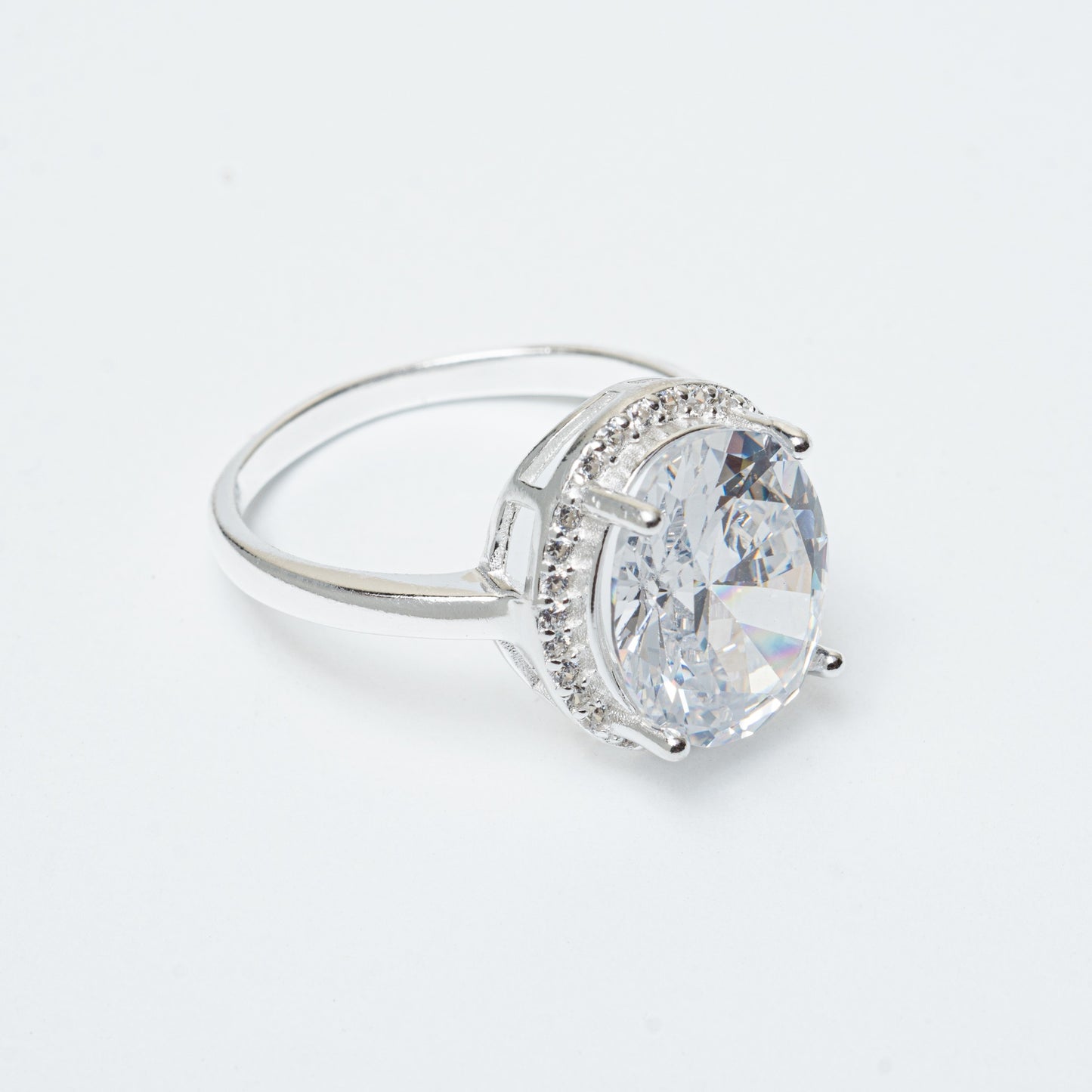 ZWS0153 – Sterling Silver 5-Piece Set with Brilliant Clear Round-Cut Crystals