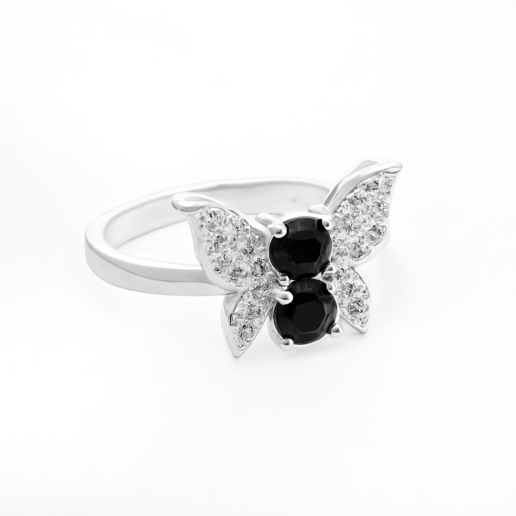 ZWS0243 – Sterling Silver 5-Piece Set with Butterfly Crystal Design