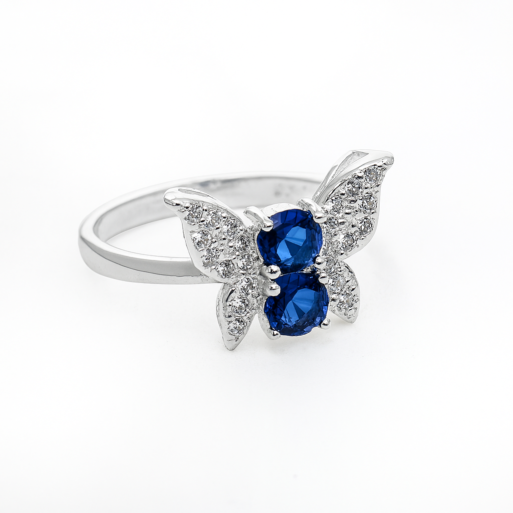 ZWS0243 – Sterling Silver 5-Piece Set with Butterfly Crystal Design