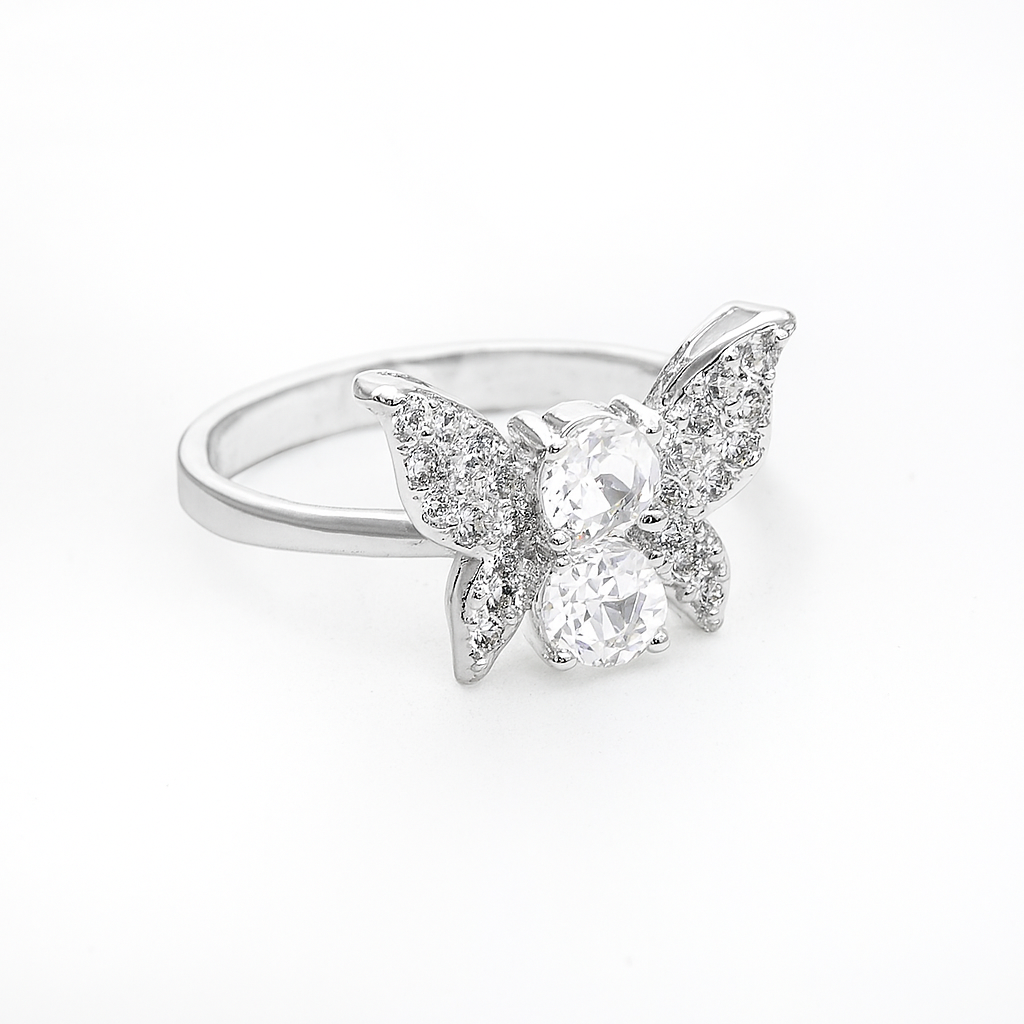 ZWS0243 – Sterling Silver 5-Piece Set with Butterfly Crystal Design