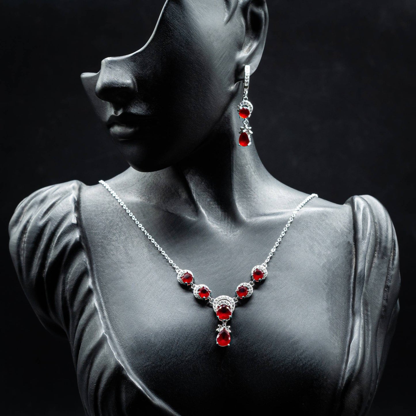 Crimson Crescent Charm