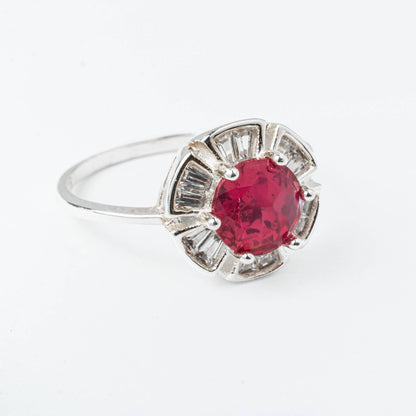 ZWS0158 – Ruby Red Jewelry Set with Bold Round Center Stone