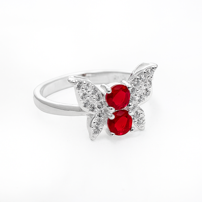 ZWS0243 – Sterling Silver 5-Piece Set with Butterfly Crystal Design