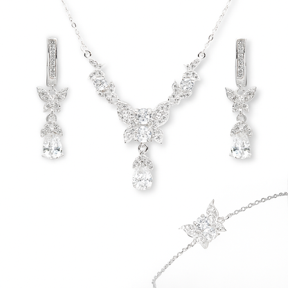 ZWS0243 – Sterling Silver 5-Piece Set with Butterfly Crystal Design
