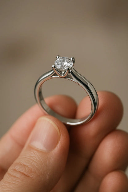 925 Sterling Silver Beaded Ring – Italian-Imported Elegance